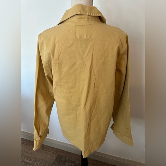 Anthropologie Sanctuary military jacket, mustard large pockets button front SZ L - Picture 4 of 5